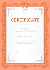 certificate, Diploma of completion, vector design template