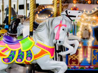 Fototapeta na wymiar Carousel Horse Close Up