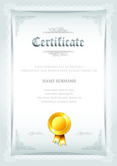certificate, Diploma of completion, vector design template