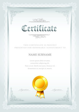 certificate, Diploma of completion, vector design template