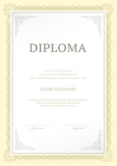 certificate, Diploma of completion, vector design template