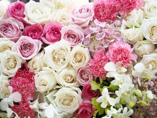 Wedding bouquet in wedding cha vintage color tone