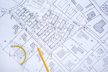 Entwurf Bleistift Zeichendreieck