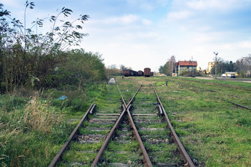 Fototapeta na wymiar The separation of railway line
