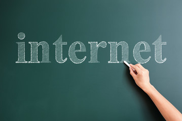 writing internet on blackboard