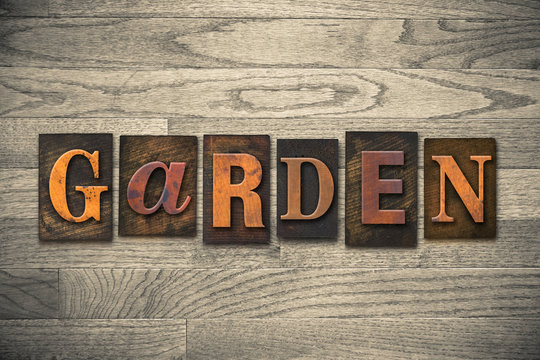 Garden Wooden Letterpress Concept