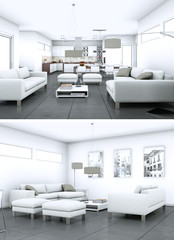 moderne Wohung Interieur Design