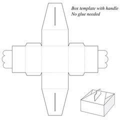 Box template with handle