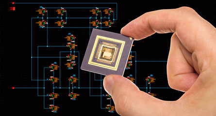 Microprocessor in hand over circuit schematic diagram
