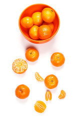 Fresh mandarins in bowl