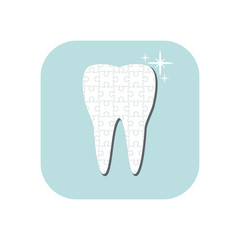 Tooth icon. Vector illustration.