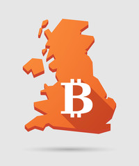 UK map icon with a currency sign