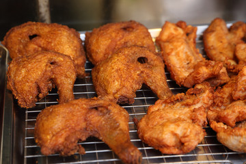 fried chicken in the market