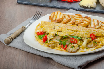 Rustic vegetarian omelette