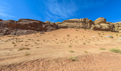 Fototapeta na wymiar Mountains of Wadi Rum desert