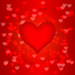 Many pretty valentine's hearts
