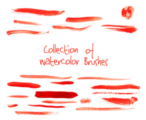 Vector collection of watercolor brushes