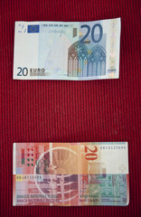 20 euro = 20 franchi svizzeri