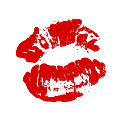Lips print vector