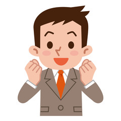 やる気の若いビジネスマン