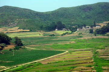 Fototapeta na wymiar Countryside, North-Korea