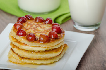 Home fluffy pancakes