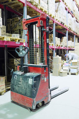 The image of forklift under the white background