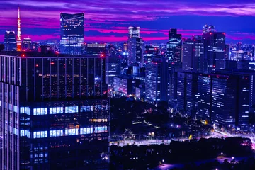 Fotobehang 東京の夜景 © 7maru