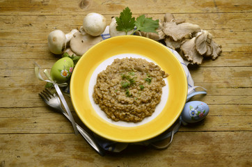 Risotto ai funghi Cucina italiana Итальянская кухня Expo 2015