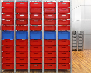 Red crates