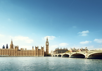 Naklejka premium Big Ben in sunny day, London