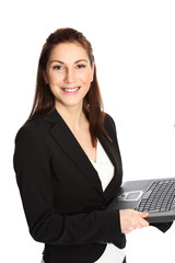 Businesswoman with laptop