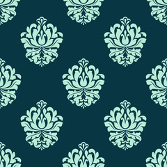 Seamless pattern with baroque floral elements