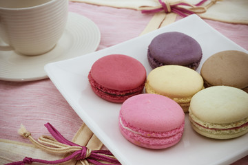 Vintage of Sweet french macaroons