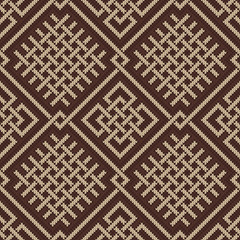 Celtic Plexus Design Pattern. Knitted Wool Seamless Background