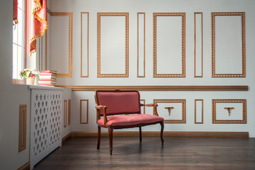 Classic interior with barocco couch