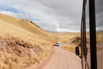 Foto op Canvas Tour bus along the Cusco-Puno Road, Peru © demerzel21