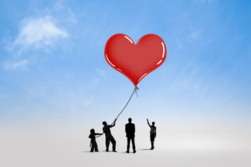 Silhouettes of people