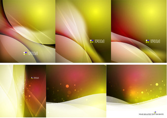 Set of abstract shining backgrounds