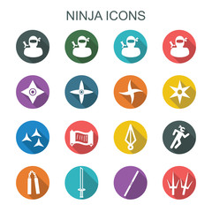 ninja long shadow icons