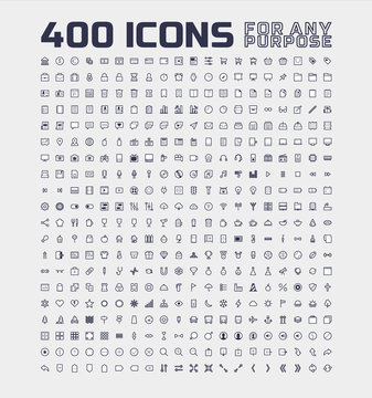400 Universal Icons for Any Purpose