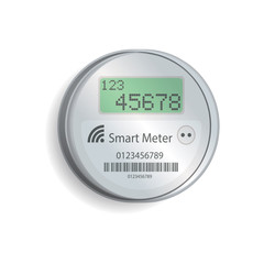 smart meter illustration, vector