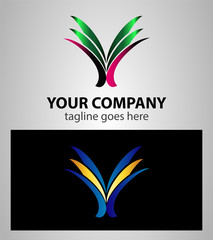 Letter V logo icon design template elements