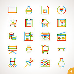 Vector Highlighter Line Icons for any purpose Set 6