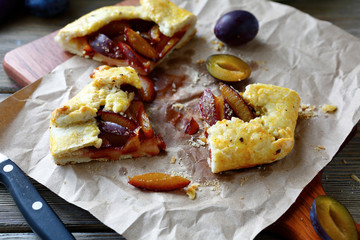 Slices of pie on the board