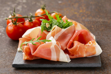 parma ham (jamon) traditional Italian meat specialties