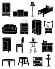 Furniture icons set - 76290227