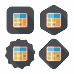 calculator flat icon with long shadow,eps10