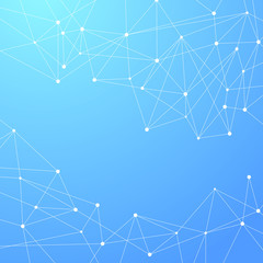 Modern blue connection molecule module