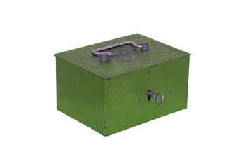 Green moneybox isolated